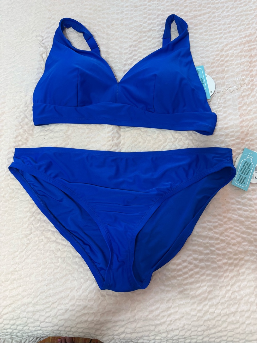 NWT Classic Royal Blue Two-Piece Bikini Set - Sol Borne Great Deal